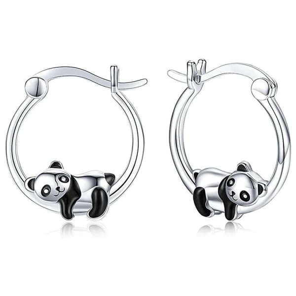 1 pari söpöjä panda-epoksikorvakoruja