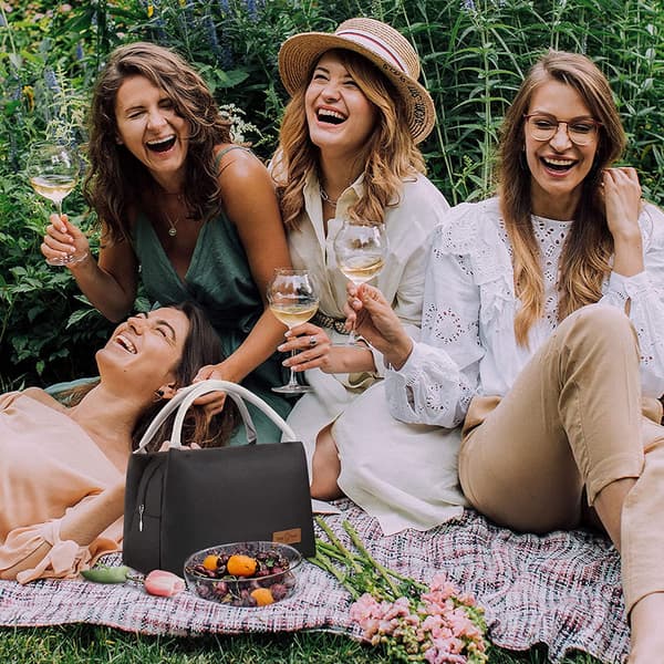 Lunsjpose Isolerte Lunsjpose Tote Bag Svart Dame Lunsjposer Fab