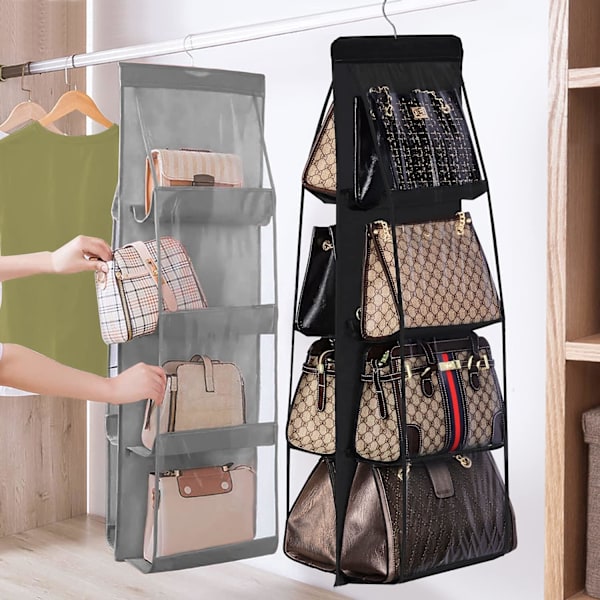 Hängande väska förvaring, 8 fickor hängande väska organizer Oxford Cl