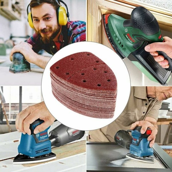 Sats med 60 slippapper, slippapper för Bosch PSM 100A, PS