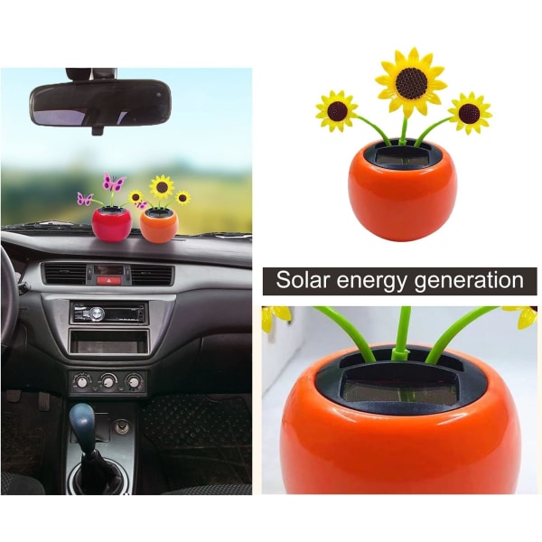 Solar danseblomst, solar bil dukke bil dekorasjon, solar bil flow