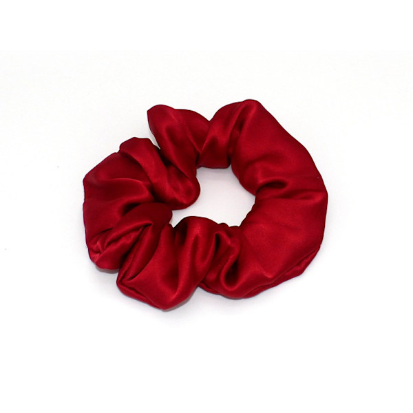 Retro Simple Satin Hår Scrunchie Candy Color Elastiske Hårbånd