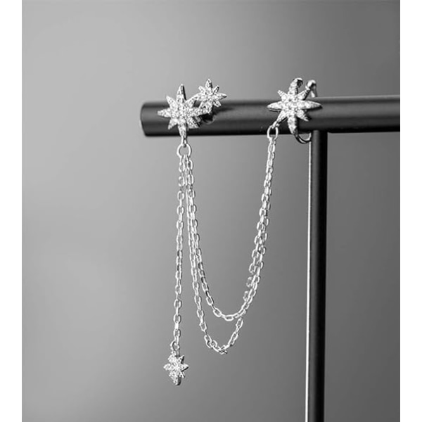 Fashion Star Cuff Earring Chain for Women Teen Girls Star Creepin