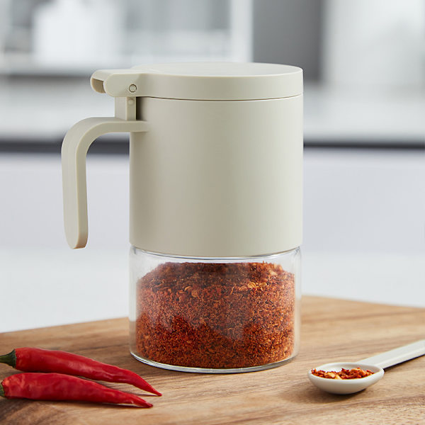 Glass Spice Jars Moisture-Proof Spice Containers with Spoons, Set