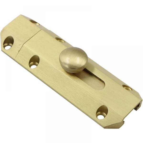 Dørlås - 9,3 x 3,2 cm - Messing - Guld Dørlås - Messing