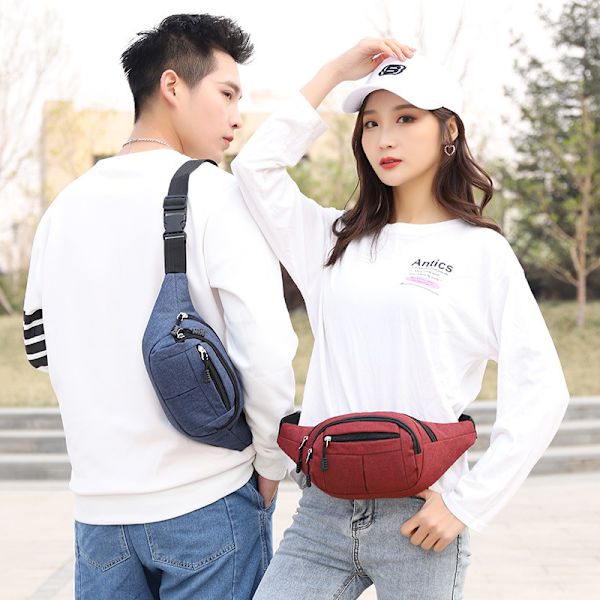 Unisex Fanny Pack Menn Kvinner Belteveske Ferie Reise Pengerbelte Lomme