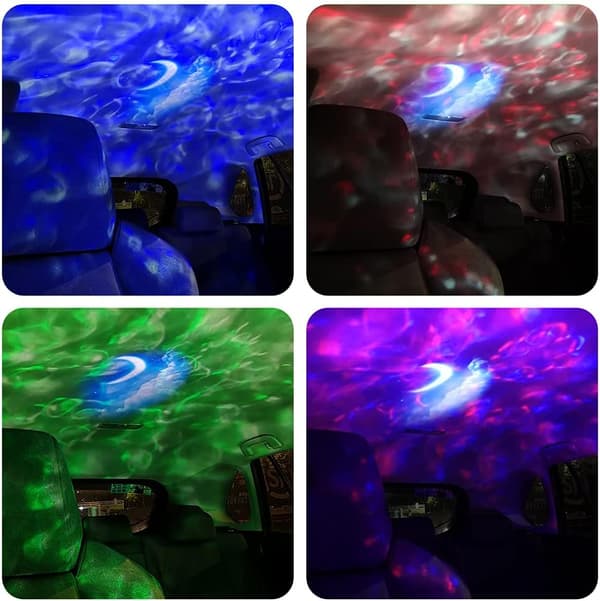 Natlys Projektor, Gemmac 3-i-1 Stjernehimmel Projektor LED Lys