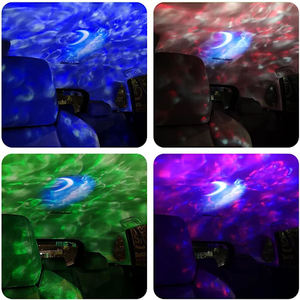 Nattlampa Projektor, Gemmac 3-i-1 Stjärnhimmel Projektor LED-lampa