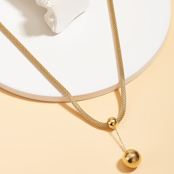 Choker Halskæder, 14K Forgyldt Titanium Stål Sildbenskæde