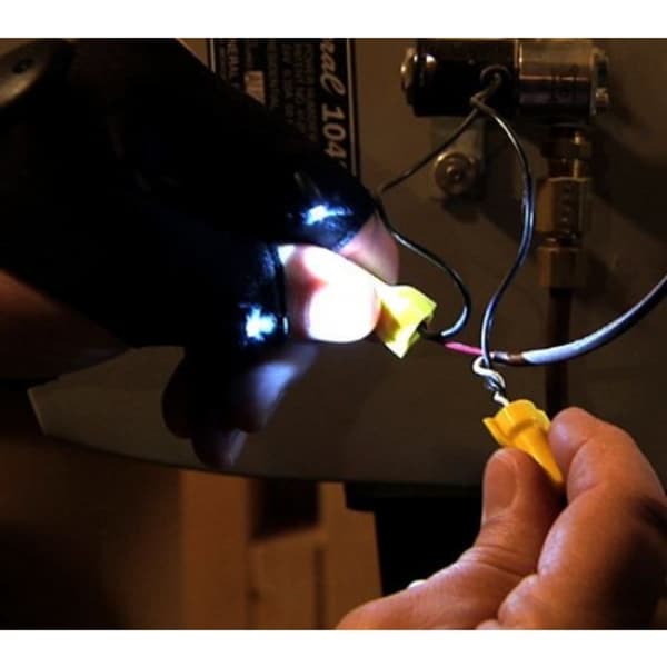 2 st Magic Lighting Gloves LED-belysning, höger hand svart