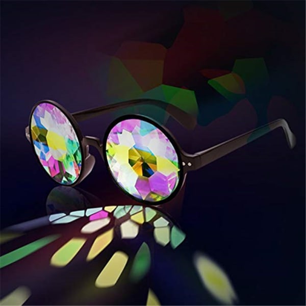 Kalejdoskopglasögon för Raves Rainbow Prism Diffraction Crystal