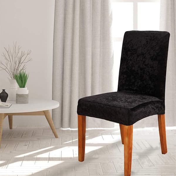 Super bløde stretch velour spisebordsstolebetræk