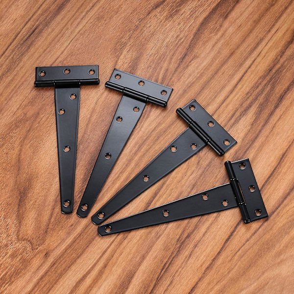 Sarana 4 T-Hinges, Musta Aitan Ovi Sarana, Ovisaranat, Ruostumaton