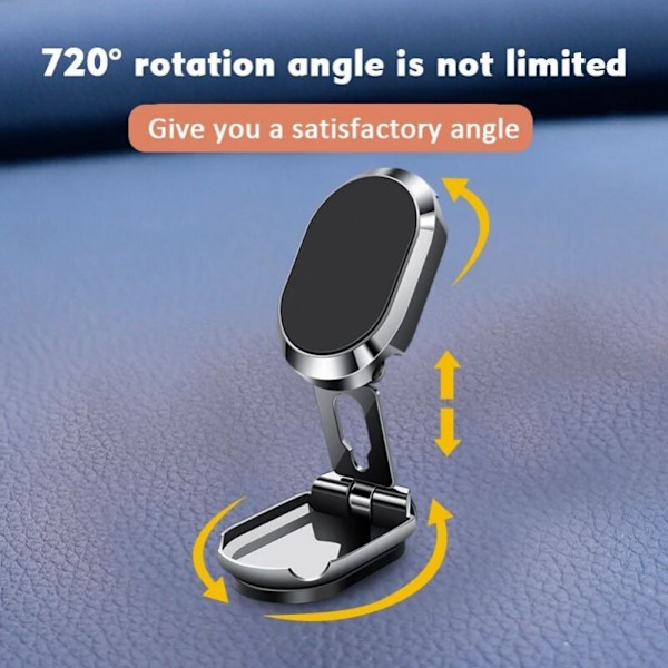 Magnetisk telefonholder til bil Metal Multifunktionel Magnet 360° R
