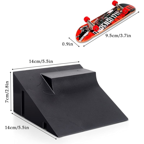 Miniramp och tillbehörssats för skateboard, skateboardpark
