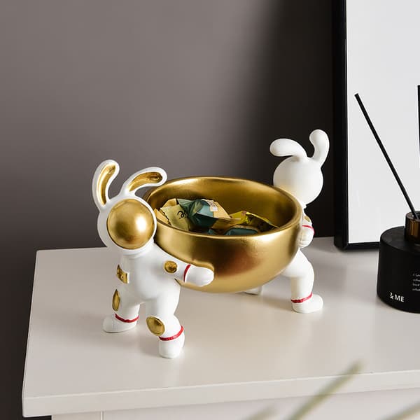 Modern skulptur snacksbricka diverse nyckelhållare godisförvaring båge