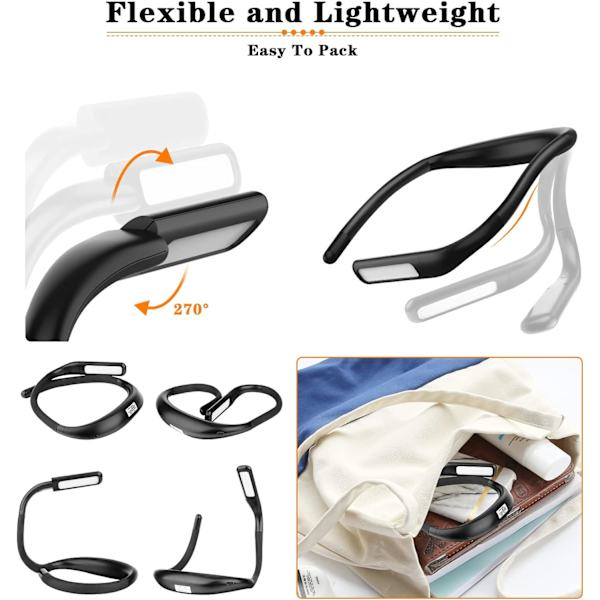 Halsleselampe, LED-leselampe, leselampe for lesing i
