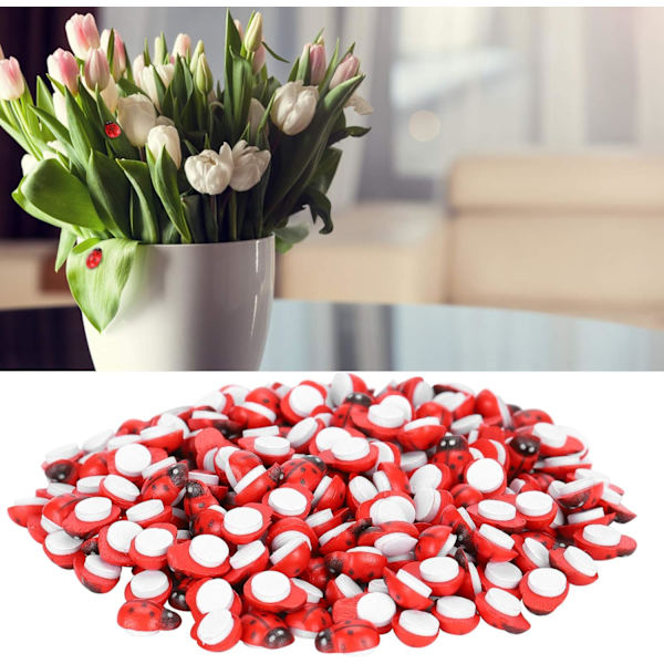 300 stk Mini Tre Ladybugs Bille Bille Dekorasjon
