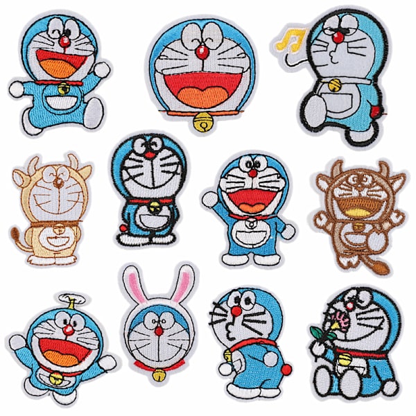 20 stk. Jingle Cat Suit broderede klæbemærker Cartoon Cat Spot