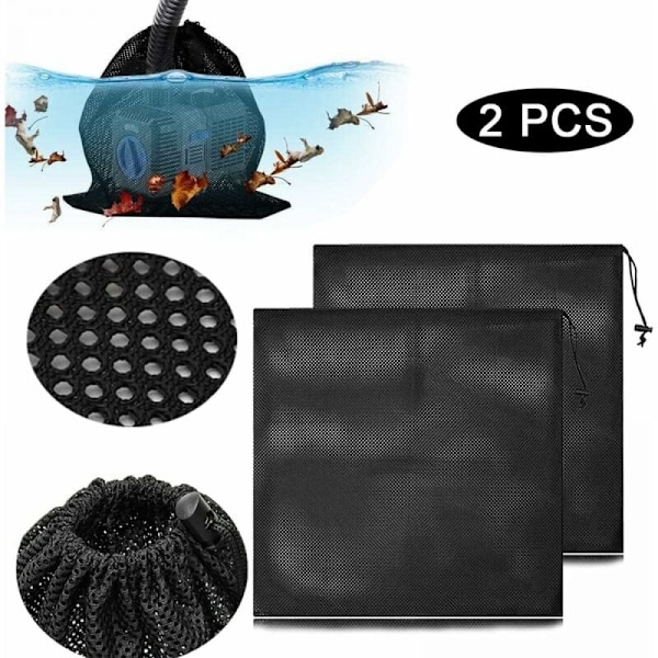 (45 x 45 Cm) 2 stk. Pumpe Mesh Bag, Mesh Vannpumpe Filterpose, Pumpe
