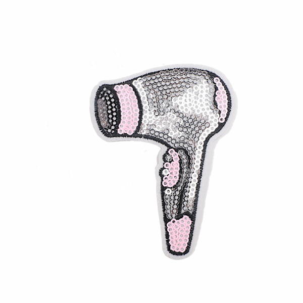 14 stk. Sequin broderet stof patch, regnbue alpaka enhjørning, Cl