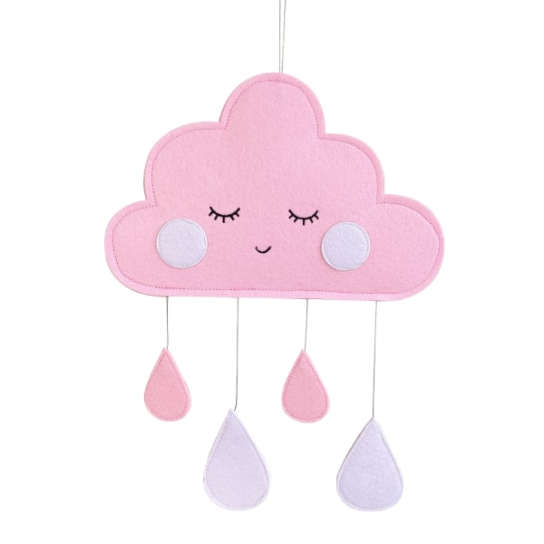 Crib hengende leketøy sky regndråpe filt anheng Baby soverom dekorasjon