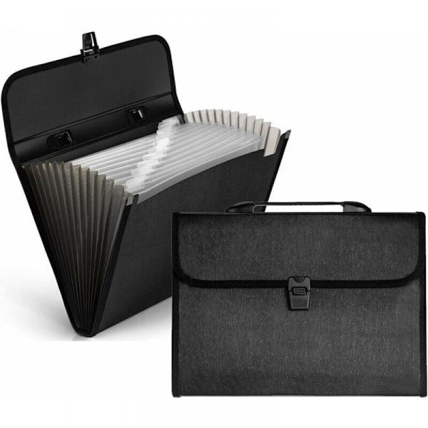 (2 STK) DokumentSorter 12 Rum i A4 Format, Accordion Mappe