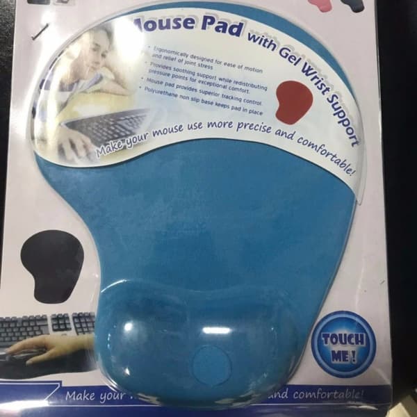 Kontormusematte med gel håndleddstøtte - Ergonomisk spillmusmatte