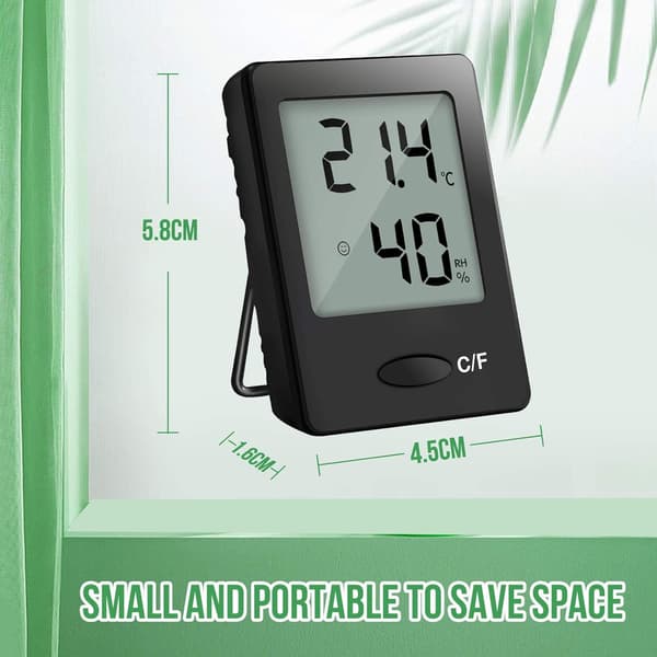 2PCS LCD Termometer Hygrometer Innendørs Digital Temperatur Fuktighet