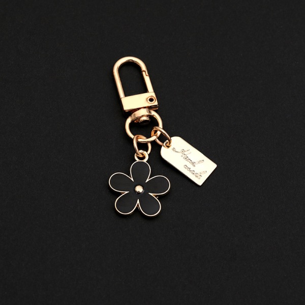 3st Nyckelringar för kvinnor, Flower Bag Charms Emaljerad Nyckelring för
