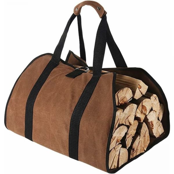 (Brun) 96cm x 46cm Stor Robust Vovset Logbærerpose Ild