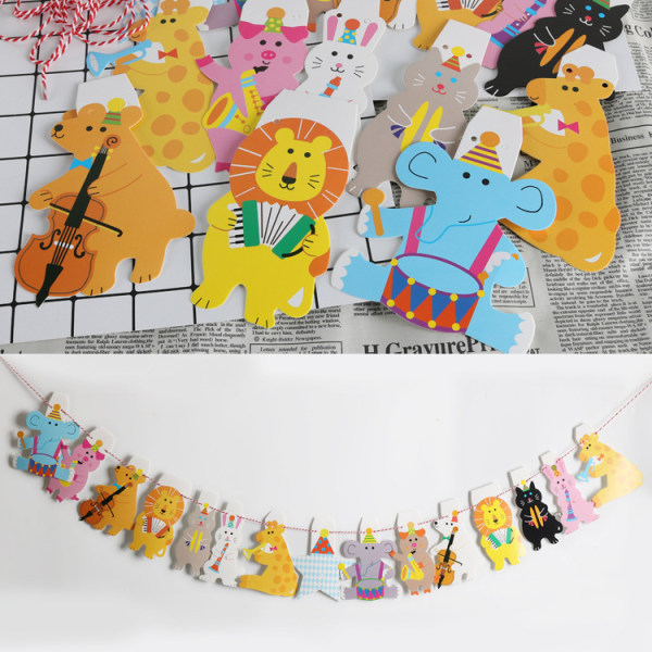 Safari Jungle Animals Birthday Banner -Animals Theme Bunting Part