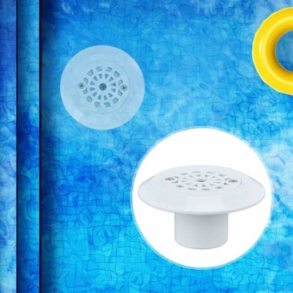 1 stk. Plast pool vand, gulvafløbsindløb, hvide tilbehør