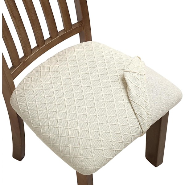 Vedenpitävä elastinen istuintyynyn päällinen, irrotettava ja pestävä, neulottu timanttikuvio, beige, 1 kpl