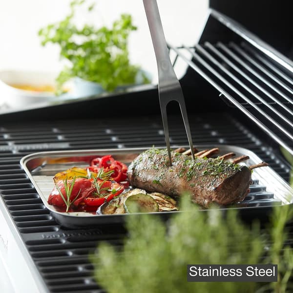 Grill uten ild, rustfritt stål 3 x 35,5 x 25,5 cm