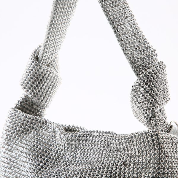 Kahvallinen Rhinestone-iltakäsilaukku  Kiiltävä kristalli illallinen juhlat
