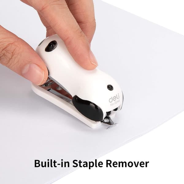 Mini söt panda skrivbordsstapler, kontorsstapler, 12 ark kapacitet
