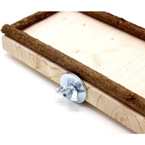 Super Seat Board 20x10cm med naturligt træ til undulat- platfor
