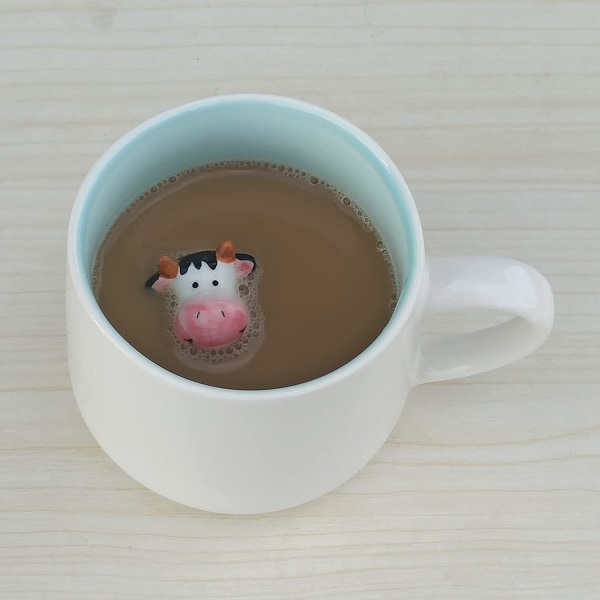 3D Djurformad Kaffe Mugg, Handgjord Rolig Cartoon Docka Mjölk Te