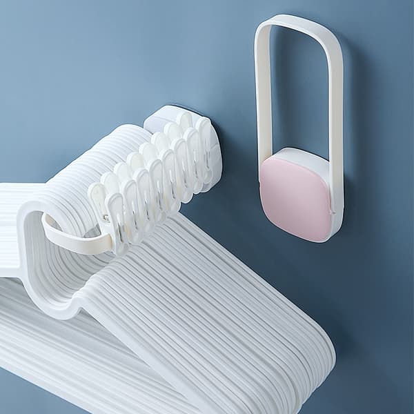 Bøjle Organizer Stacker, Bøjleholder Rack med Krog til Skab,