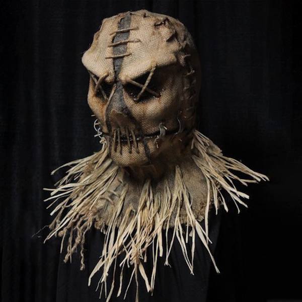 Halloween Fågelskrämma Huvudskydd, Fågelskrämma Mask, Läskig Jutesäck Full