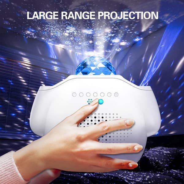 Hvit LED stjernehimmel-projektor Galaxy Light Projector Sky Night L