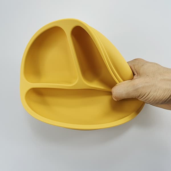 Baby Safe Sucker Silikon Spiseplate Solid Cute Cartoon Barn