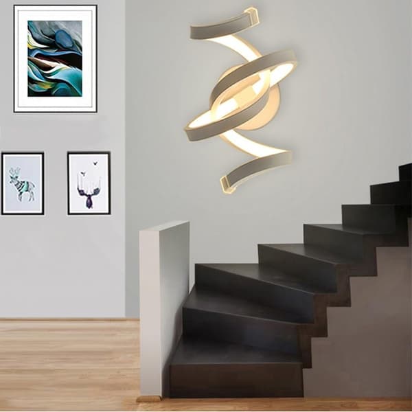 Modeen Simple Modern Acrylic LED-seinävalaisin spiraali olohuone