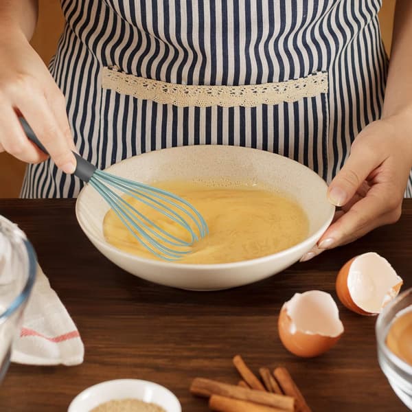 Kjøkkenutstyrsett for nonstick-kokker, silikon og rustfritt stål