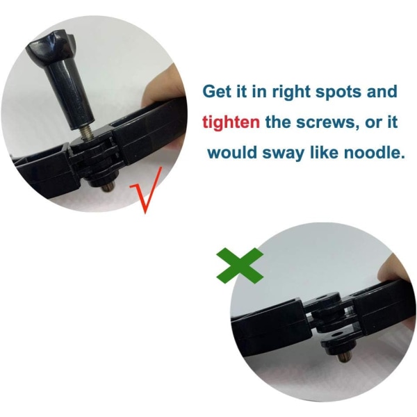 3 i 1 Arm Extension Arm (3 længder: 7,5/13,5/19,5 cm) Hjelmholder