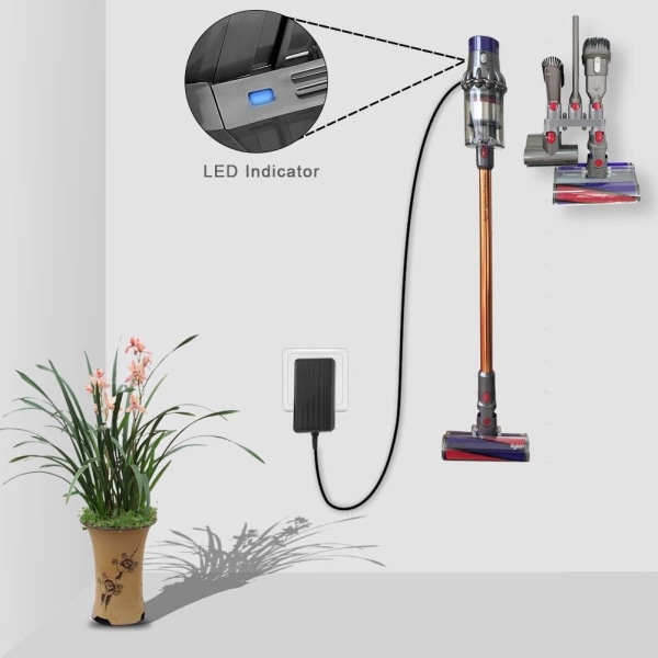 Oplader til Dyson støvsuger V6 V7 V8 DC58 DC59 SV03 SV04 SV0
