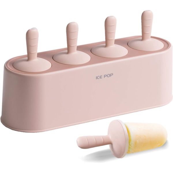 Popsicle-formset 4 delar Hemmagjord silikon Popsicle-tillverkare Lätt