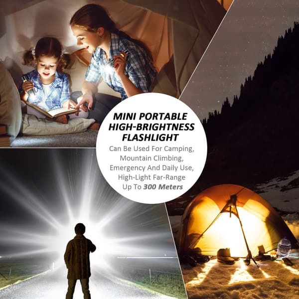 2 kpl USB-ladattavaa taskulamppua 3 tilaa, kirkas LED-kädessä pidettävä taskulamppu