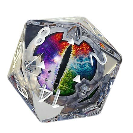 Polyhedral Dragon Eye 20-sidig tärning 5-pack, standardstorlek 20